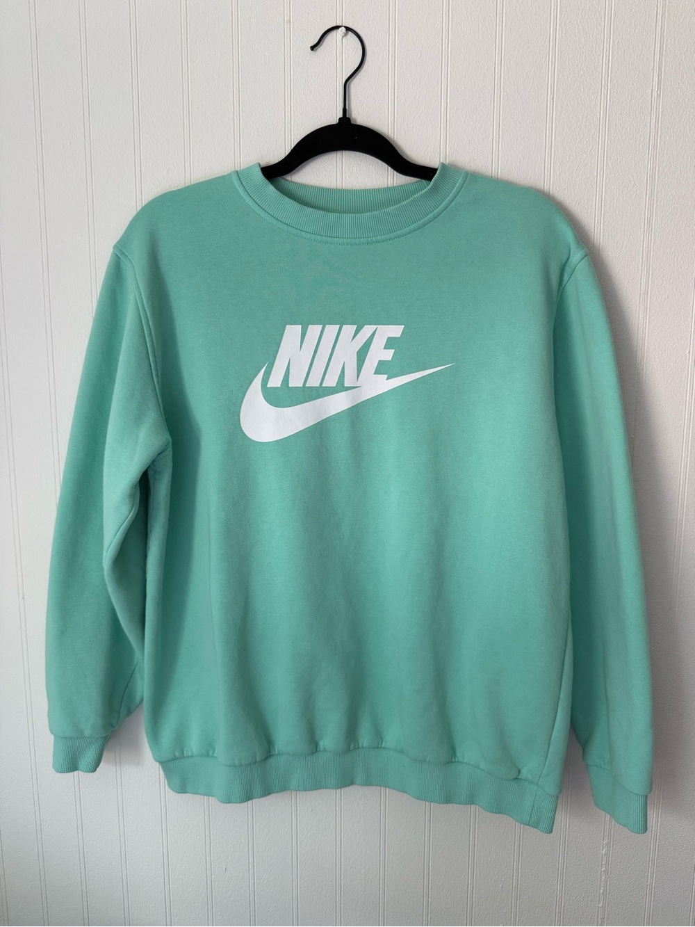 Nike Mint Green Crewneck Sweatshirt with White Logo